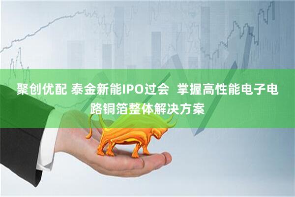聚创优配 泰金新能IPO过会  掌握高性能电子电路铜箔整体解决方案