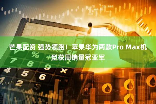 芒果配资 强势领跑！苹果华为两款Pro Max机型获周销量冠亚军